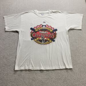 Vintage Gildan Chicago White Sox 05 World Series Championship Shirt Mens Size XL
